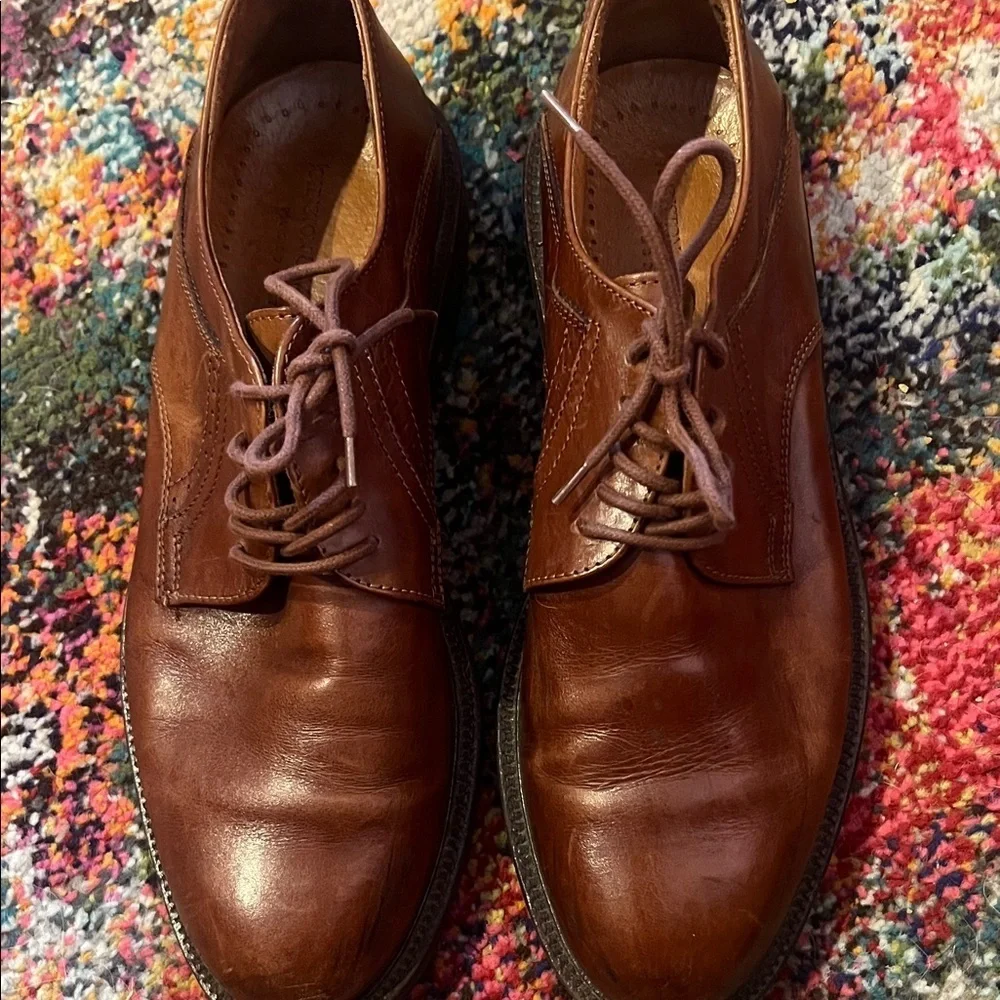 Johnston & Murphy Rich Brown Leather Derbys